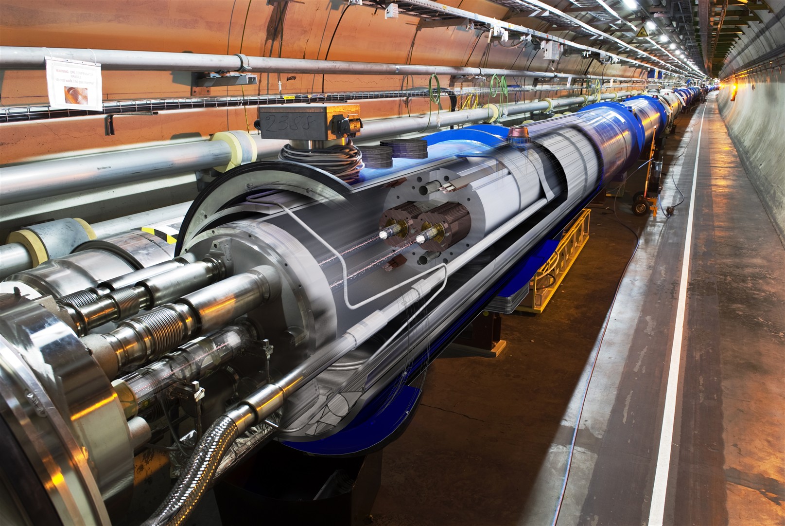 Section of the Large Hadron Collider