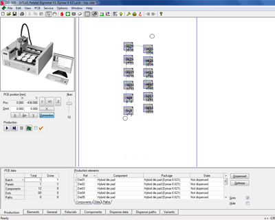 Dispense Master graphical user interface